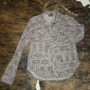 Brown Western Rodeo Shirt